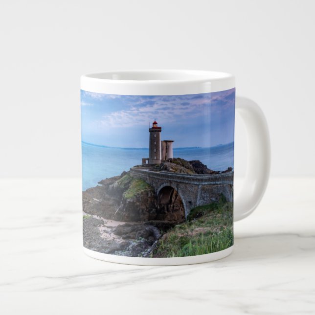 Leuchttürme | Leuchtturm Plouzané Frankreich Jumbo-Tasse (Vorderseite Rechts)