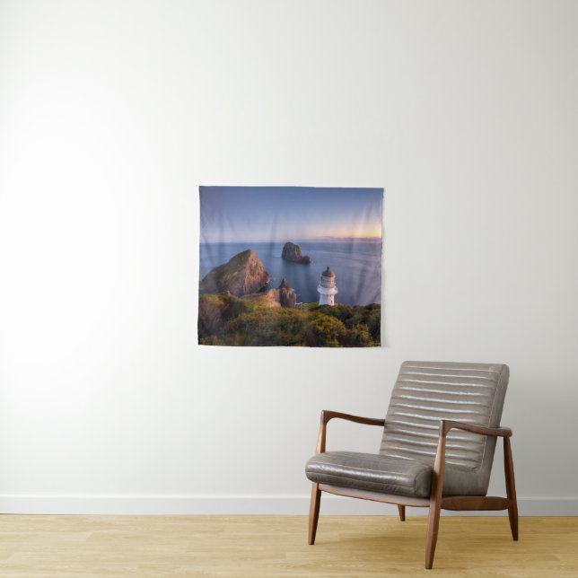 Leuchttürme | Lighthouse Cape Brett Neuseeland Wandteppich (Beispiel (Horizontal))