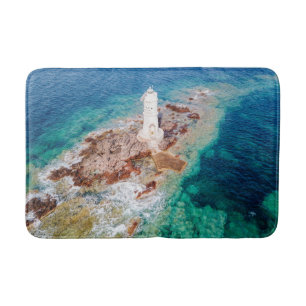 Leuchttürme Mangiabarche Lighthouse Italien Badematte