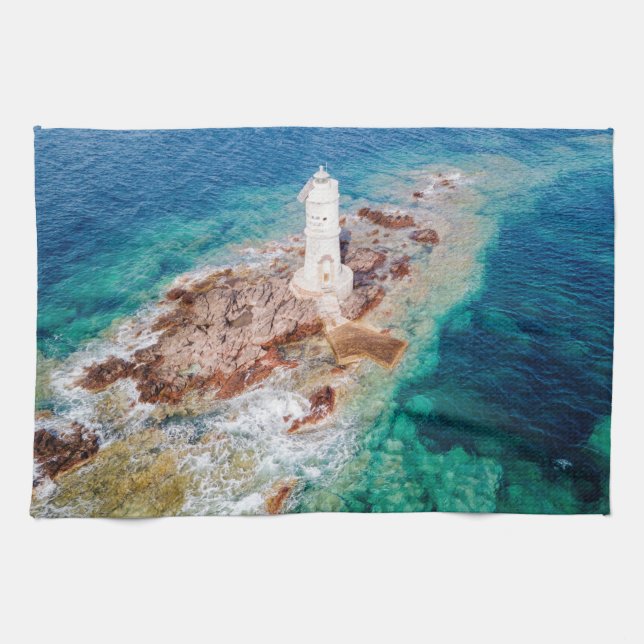 Leuchttürme | Mangiabarche Lighthouse Italien Geschirrtuch (Horizontal)