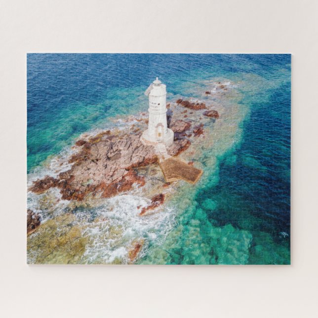 Leuchttürme | Mangiabarche Lighthouse Italien Puzzle (Horizontal)
