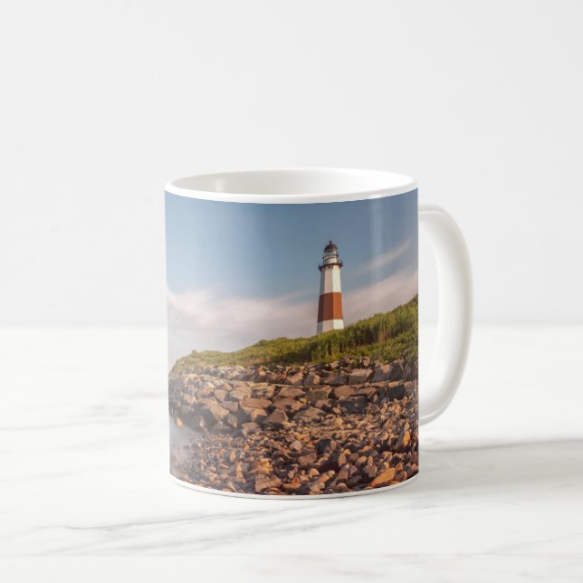 Leuchttürme | Montauk Point Long Island Kaffeetasse (VorderseiteRechts)