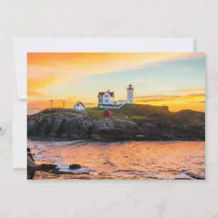 Leuchttürme   Nubble Lighthouse Maine Dankeskarte