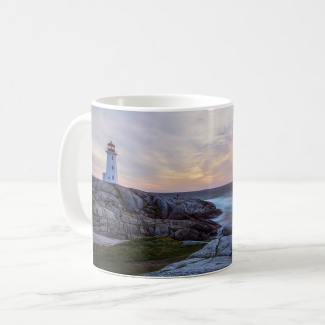 Leuchttürme | Peggy's Cove Lighthouse Nova Scotia Kaffeetasse (Vorderseite Links)