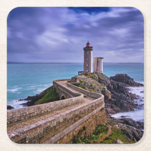 Leuchttürme Petit Minou Lighthouse Frankreich Rechteckiger Pappuntersetzer