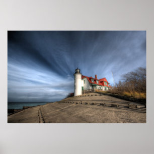 Leuchttürme   Point Betsie Lake Michigan Poster