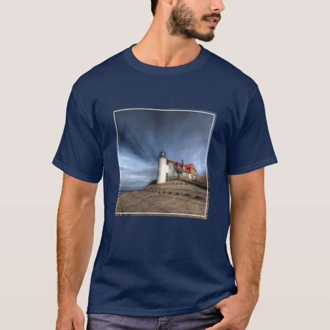 Leuchttürme | Point Betsie Lake Michigan T-Shirt (Vorderseite)
