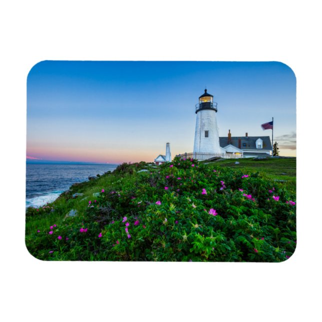 Leuchttürme | Point Lighthouse Bristol Maine Magnet (Horizontal)