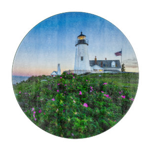 Leuchttürme Point Lighthouse Bristol Maine Schneidebrett