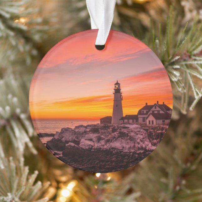 Leuchttürme | Portland Head Cape Elizabeth Maine Ornament (Baum)