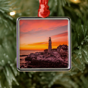 Leuchttürme   Portland Head Cape Elizabeth Maine Ornament Aus Metall