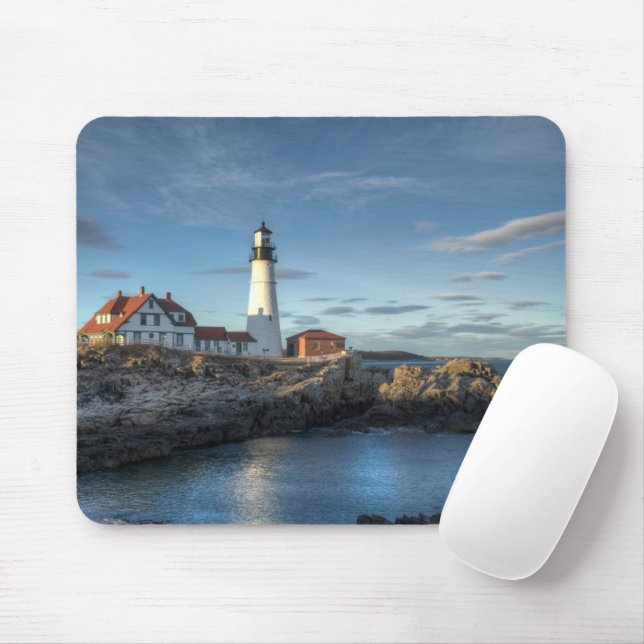 Leuchttürme | Portland Head Light Lighthouse Mousepad (Mit Mouse)