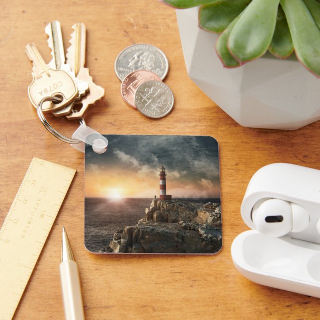 Leuchttürme | Rotweiße Leuchttürme Schlüsselanhänger (Schreibtisch)