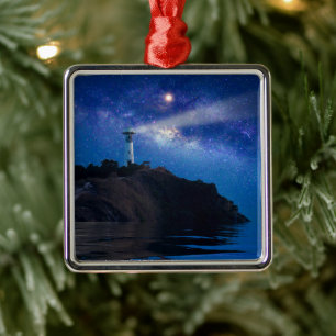 Leuchttürme Starry Night Lighthouse Ornament Aus Metall