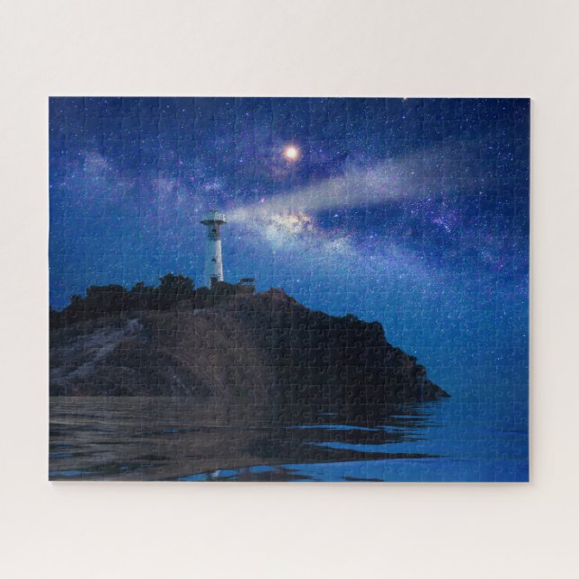 Leuchttürme | Starry Night Lighthouse Puzzle (Horizontal)