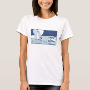 Leuchtturmflächen für Langschiffen T-Shirt