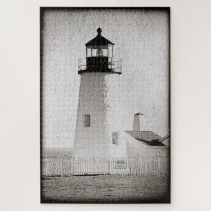 Leuchtturmküste Maine Pemaquid Point Große Puzzle