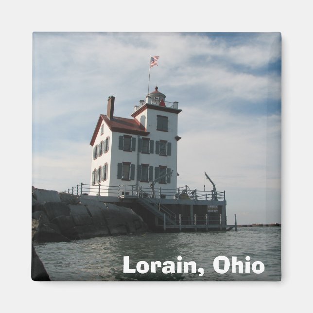 Leuchtturmmagnet Magnet (Vorne)