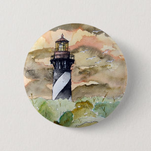Leuchtturmmalerei St Augustine Florida Button