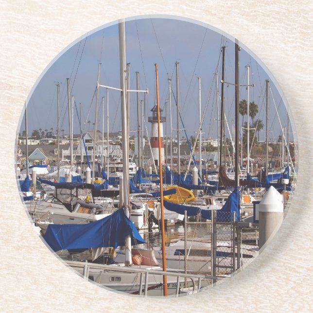Leuchtturmreihe - Safe Harbor Sandstein Untersetzer (Vorne)