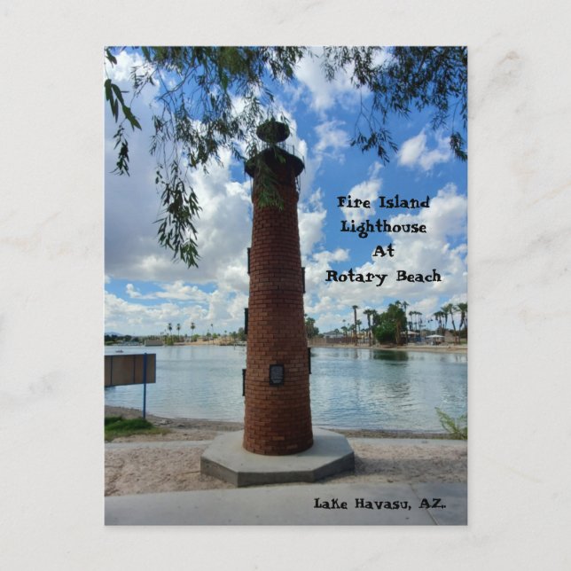 Leuchtturmsee Havasu Postkarte (Vorderseite)