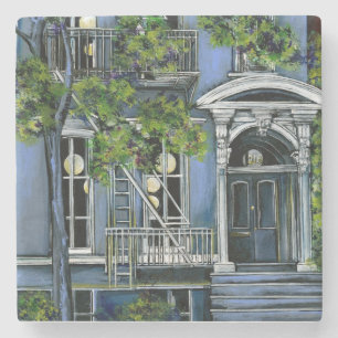 Leuchtwein von innen, New York City Steinuntersetzer