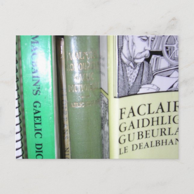 Leugh 's a' Ghàidhlig Postkarte (Vorderseite)