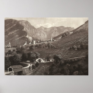 Leuk / Loèche Schweiz aus Antiquitäten Poster