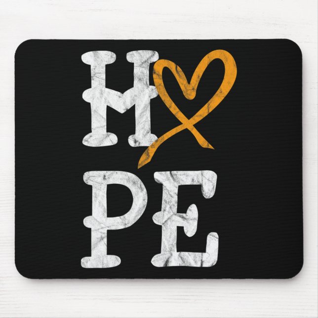 Leukämie Aufklärung Monat Hoffnung Vintager Blutkr Mousepad (Vorne)