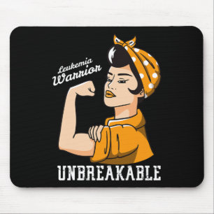 Leukämie-Aufklärungsmonat Frau Unzerbrechliche Kri Mousepad