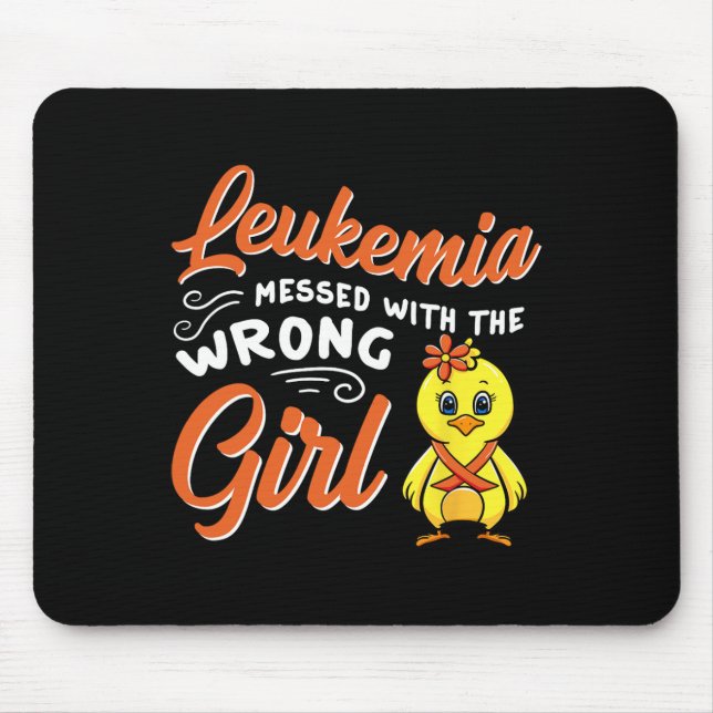 Leukämie aus den falschen Girl Chick Awarenes Mousepad (Vorne)