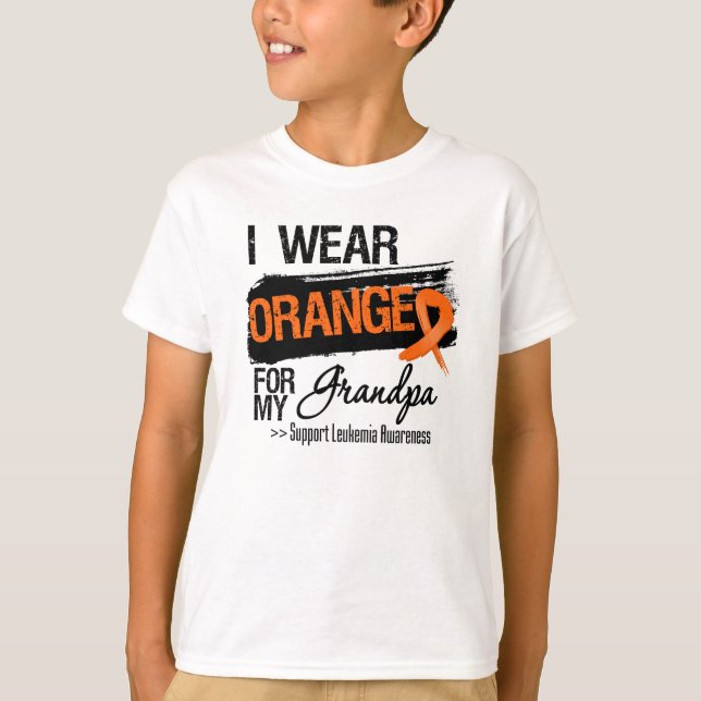 Leukämie-Band für meinen Großvater T-Shirt (Vorderseite)