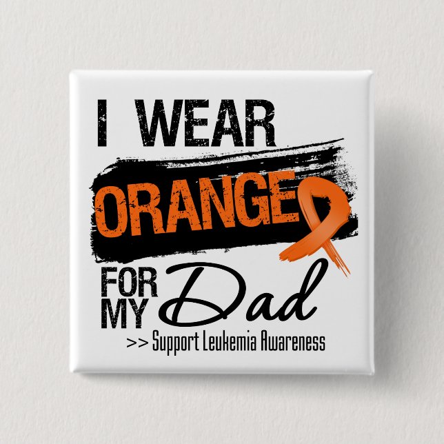 Leukämie-Band für meinen Vater Button (Vorderseite)