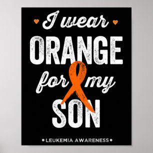 Leukämie Bewusstsein, dass ich Orange Ribbon für m Poster