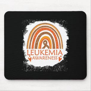 Leukämie Bewusstsein gebleicht Regenbogen Orange R Mousepad