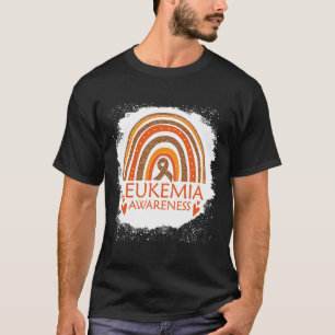 Leukämie Bewusstsein gebleicht Regenbogen Orange R T-Shirt