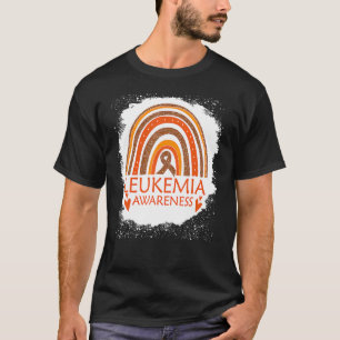 Leukämie Bewusstsein gebleicht Regenbogen Orange R T-Shirt