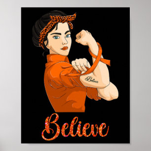 Leukämie Bewusstsein glauben Poster