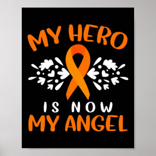 Leukämie-Bewusstsein Ich trage Orange für jemanden Poster