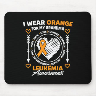 Leukämie Bewusstsein ich trage Orange für mein Oma Mousepad