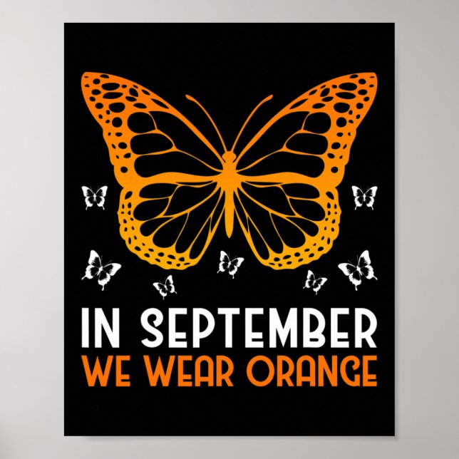 Leukämie Bewusstsein im September tragen wir Orang Poster (Vorne)