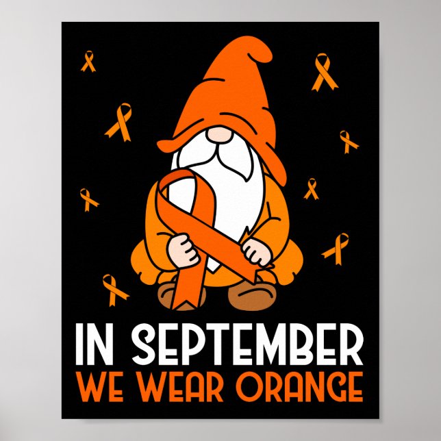 Leukämie Bewusstsein im September Wir tragen Orang Poster (Vorne)