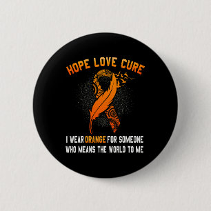 Leukämie Bewusstsein Krebs Orange Ribbon Familie S Button