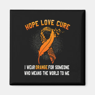 Leukämie Bewusstsein Krebs Orange Ribbon Familie S Magnet