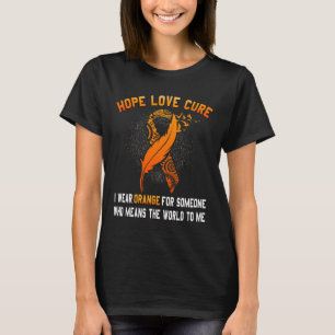 Leukämie Bewusstsein Krebs Orange Ribbon Familie S T-Shirt