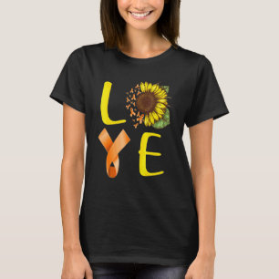 Leukämie-Bewusstsein Liebe Leukämie Sonnenblume Or T-Shirt