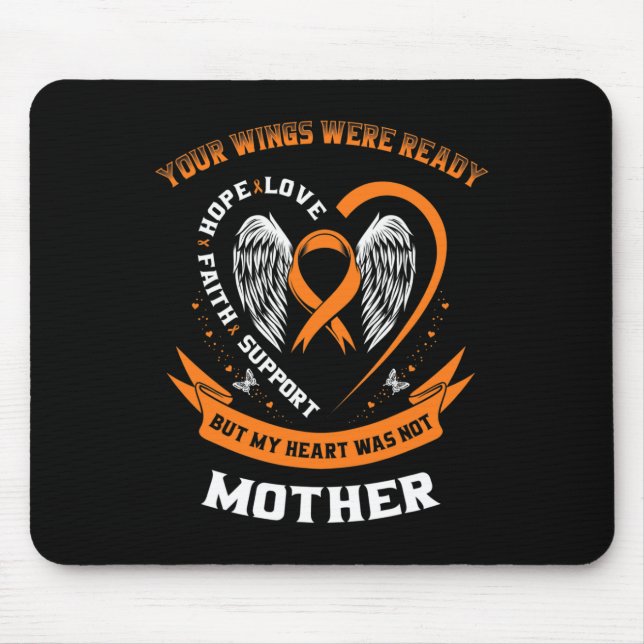 Leukämie Bewusstsein Mama Ihre Flügel waren bereit Mousepad (Vorne)