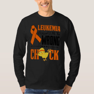 Leukämie-Bewusstsein mit falschem Hühnerkrieger ve T-Shirt
