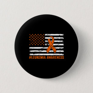 Leukämie Bewusstsein Monat Orange Ribbon USA Button