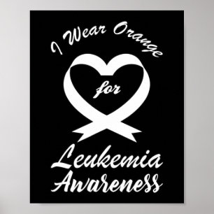 Leukämie Bewusstsein Monat Orange Ribbon Warrior F Poster